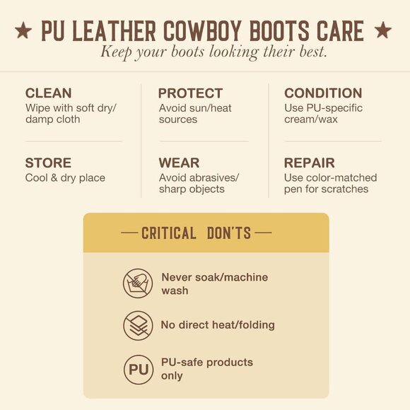 🆕Women Brown Synthetic Leathers Cowgirl Chunky Heel Snip Toe Mid-Calf Boots - Picture 9 of 11